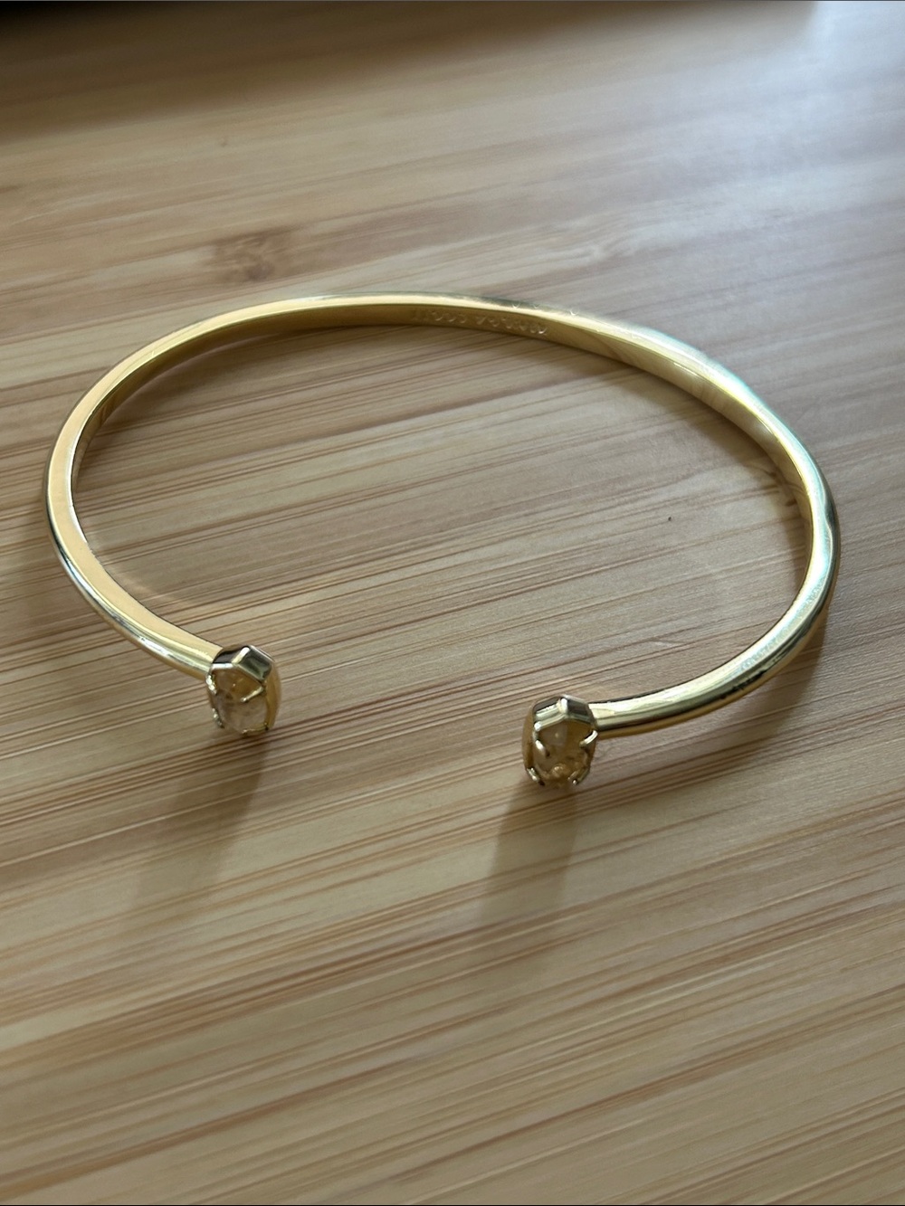 Kendra Scott Emilie Gold Cuff Bracelet with Yellow Topaz